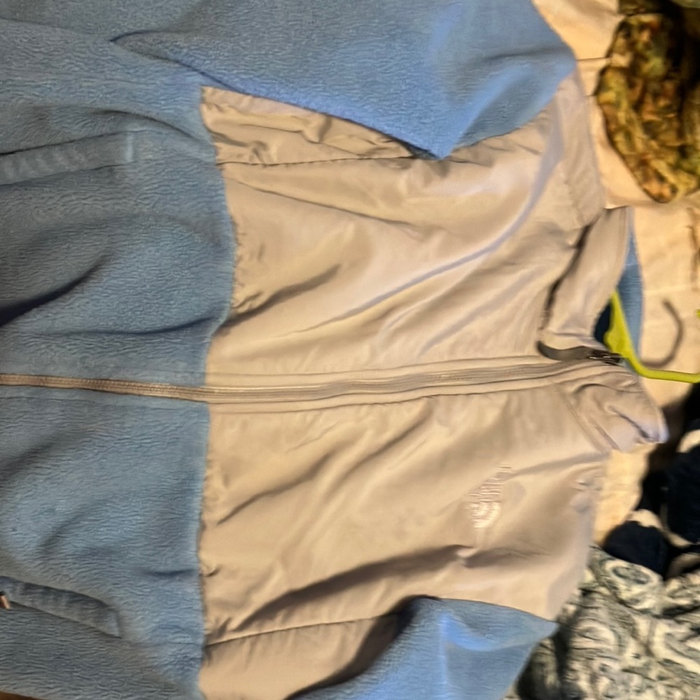 blue north face , smaller sized reminder im 4’11 would be perfect for a teen